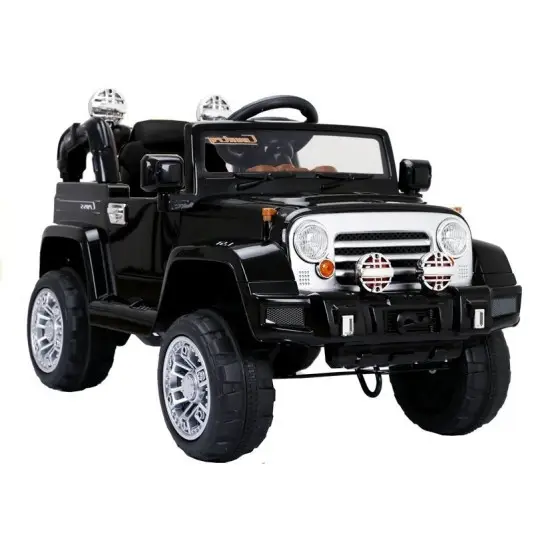 Elektriskā melnā automašīna Jeep JJ245