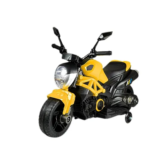 Elektrinis geltonas motociklas GTM1188 Elektrinės mašinėlės vaikams