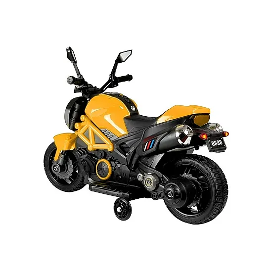 Elektrinis geltonas motociklas GTM1188 Elektrinės mašinėlės vaikams