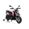 Aprilia A007 bezvadu motocikls, melns un sarkans