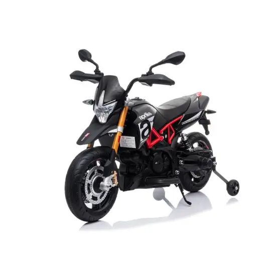 Melns bezvadu motocikls Aprilia A007 Automašīnas