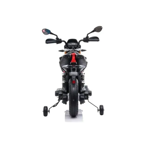 Melns bezvadu motocikls Aprilia A007 Automašīnas