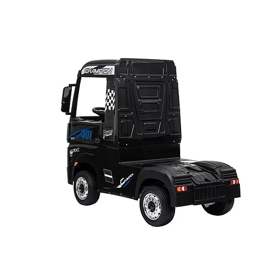 Elektriskais melnais Mercedes Actros traktors