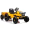 Ar akumulatoru darbināms dzeltens traktors CH9959