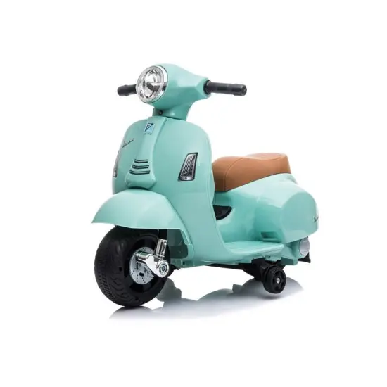 Tirkīza krāsas elektriskais motorollers Vespa GTS 300 Mini