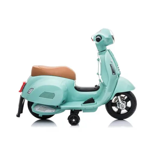 Tirkīza krāsas elektriskais motorollers Vespa GTS 300 Mini