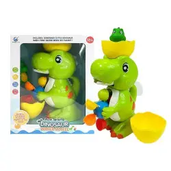 Peldošs dinozaurs ar ūdens sprauslu