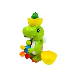 Peldošs dinozaurs ar ūdens sprauslu