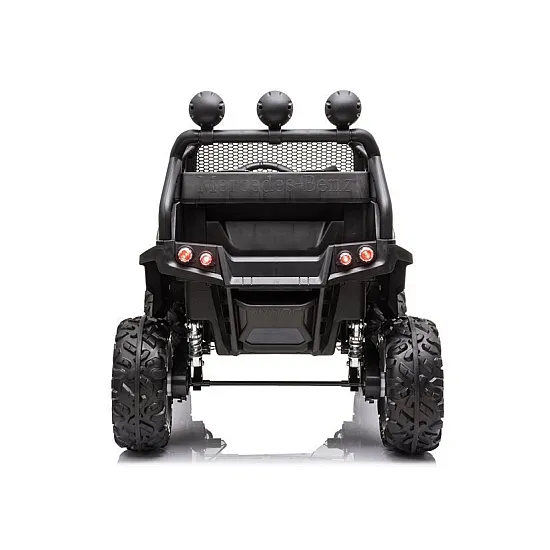 Melns akumulatora darbināms automobilis „Mercedes Unimog S“