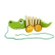 Wooden Crocodile on Wheels 18cm
