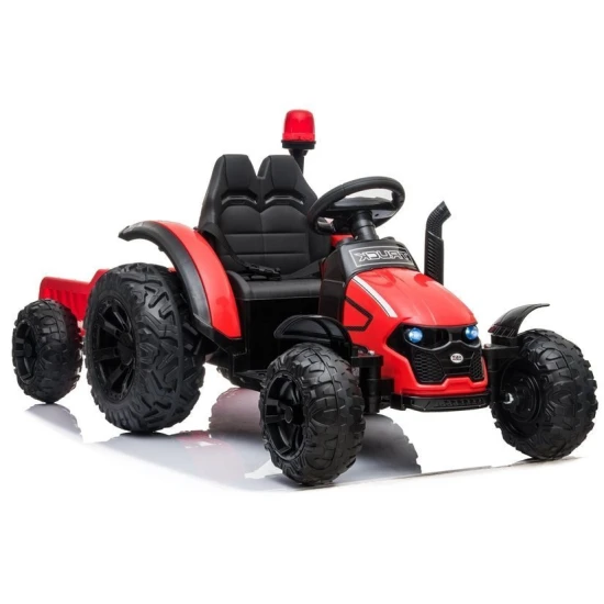 Akumulatora traktors ar piekabi HZB-200 Sarkans