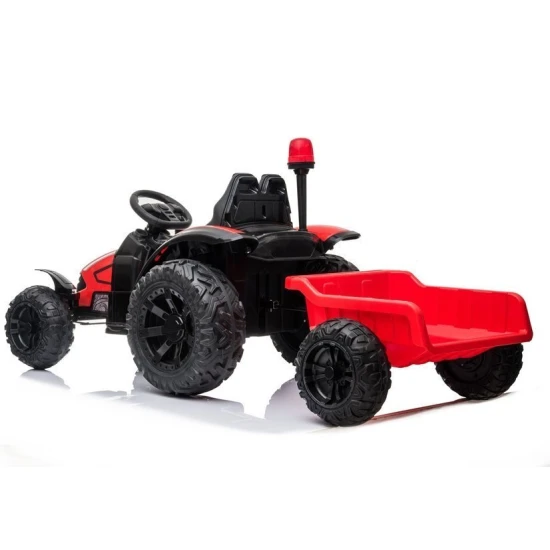 Akumulatora traktors ar piekabi HZB-200 Sarkans