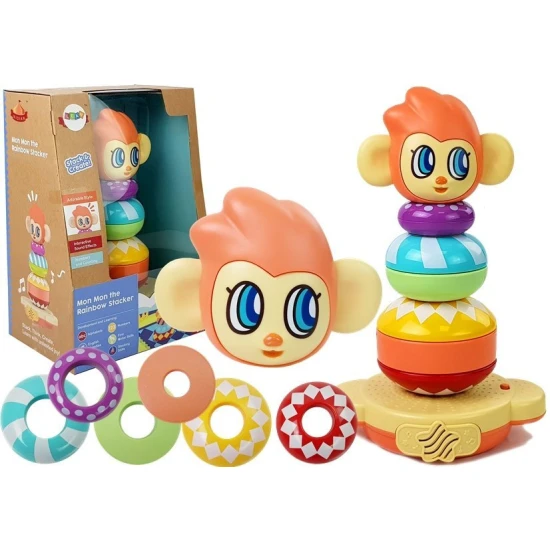 Izglītojoša pērtiķu piramīda ar skaņām