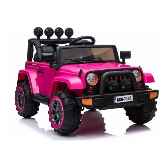 Rožinis elektrinis automobilis Jeep BRD-7588 Automobiliai