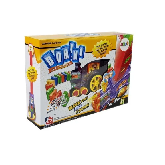Spēle LED lokomotīve domino 80 gab. Galda un sporta spēles
