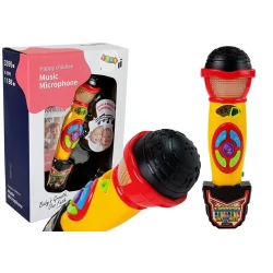 Dzeltens un melns karaoke mikrofons