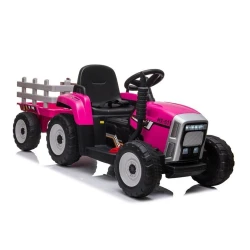 XMX611 Elektriskās piedziņas traktors rozā krāsā