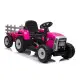 XMX611 Elektriskās piedziņas traktors rozā krāsā