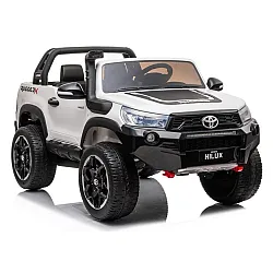 Valge elektriline lasteauto Toyota Hilux