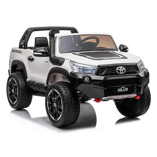 Valge elektriline lasteauto Toyota Hilux