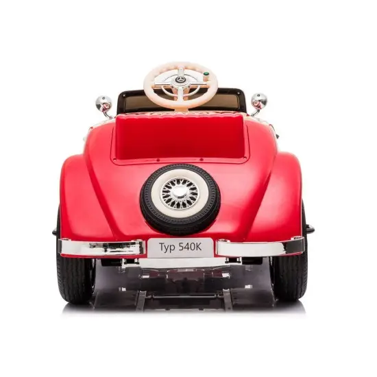 Sarkans akumulatora retro automobilis Mercedes 540K Elektriskās mašīnas bērniem