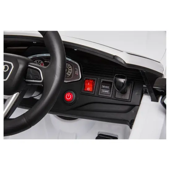 Balts Audi RS Q8 ar akumulatoru darbināms automobilis Elektriskās mašīnas bērniem