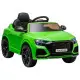 Zaļā Audi RS Q8 ar akumulatoru darbināms automobilis