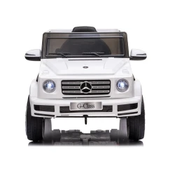 Mercedes G500 ar akumulatoru darbināms balts automobilis