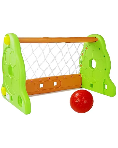 Futbola vārti bērniem, zaļi un oranži