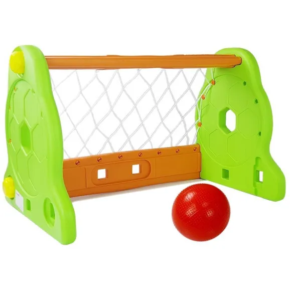Futbola vārti bērniem, zaļi un oranži