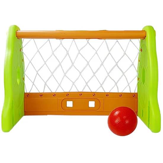 Futbolo vartai vaikams, žali ir oranžiniai