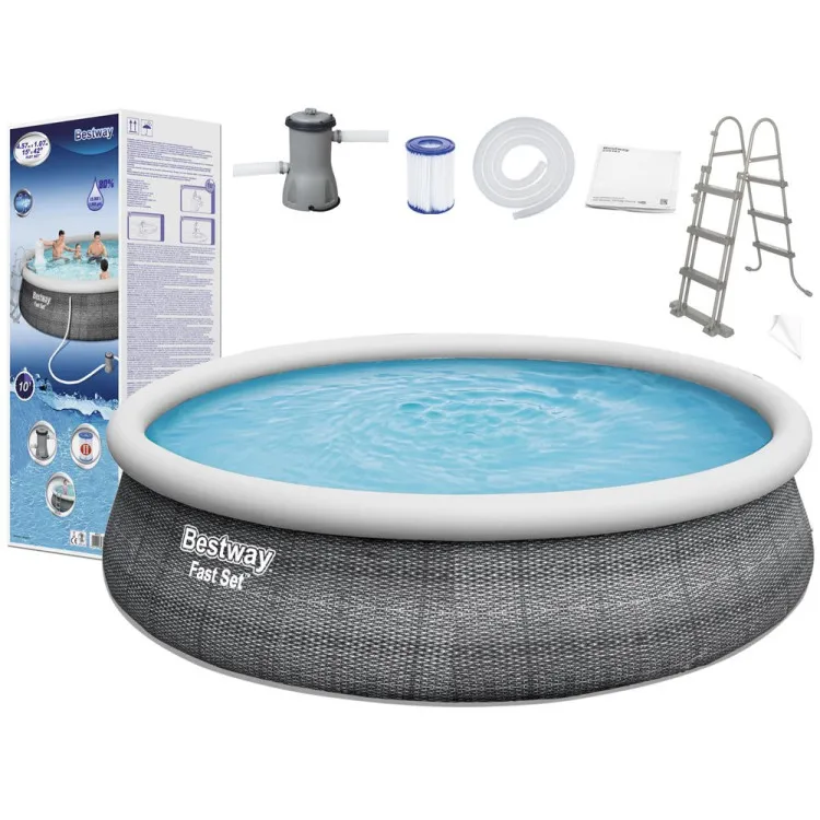 Piepūšamais dārza baseins ar balstiem 457 x 107 cm  Bestway
