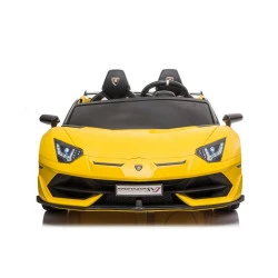 Dzeltens elektriskais Lamborghini Aventador SX2028 auto