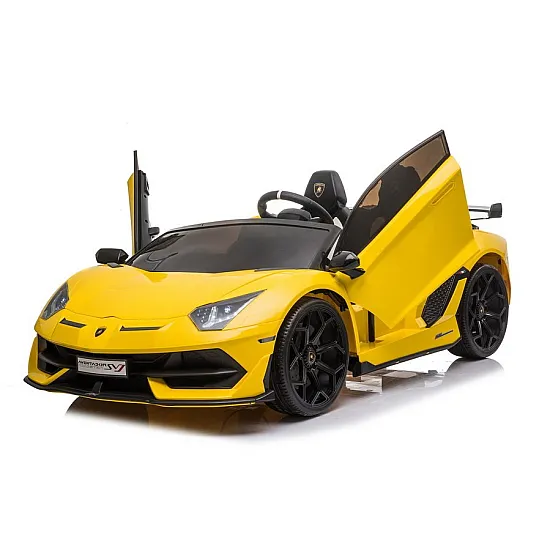 Dzeltens elektriskais Lamborghini Aventador SX2028 auto Automašīnas