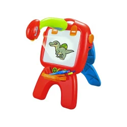 Sarkana abpusēja tāfele ar krītu un zīmuļiem, spēles 