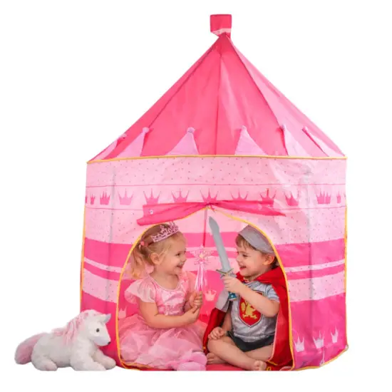 Rozā princeses pils telts 135 x 105 cm