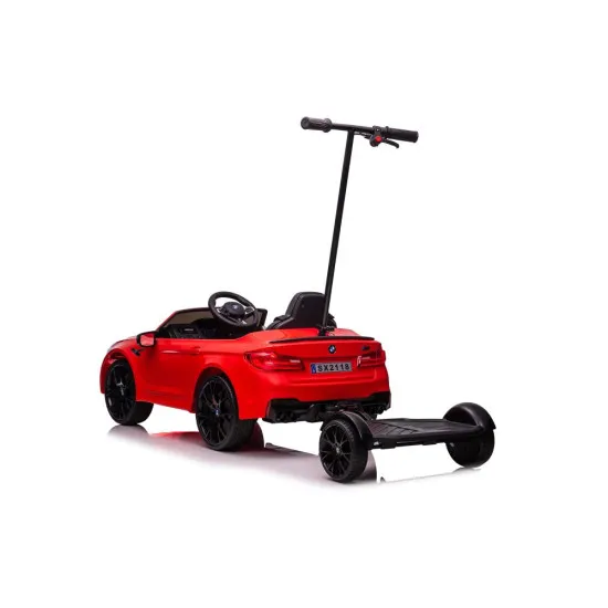 BMW M5 sarkanais elektromobilis