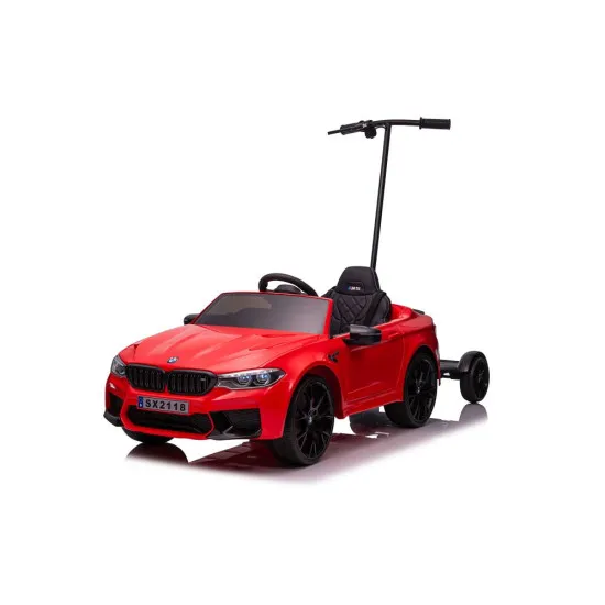 BMW M5 sarkanais elektromobilis