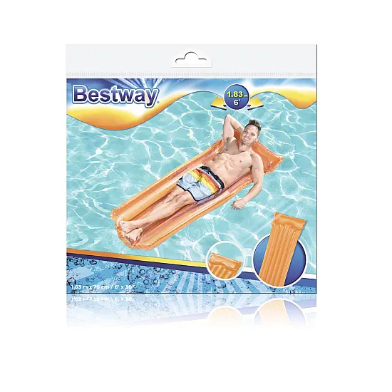 Peldēšanai paredzēts piepūšamais matracis, oranžs, 183 x 76 cm, „Bestway“ 44013