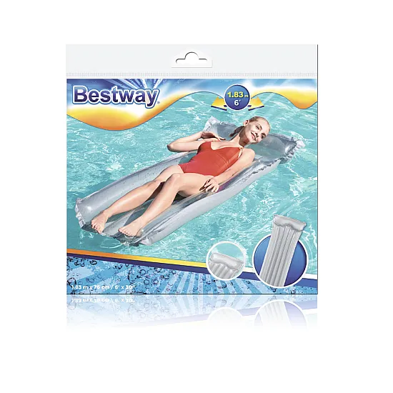 Piepūšama pelēka matrace 183 x 76 cm Bestway 44013