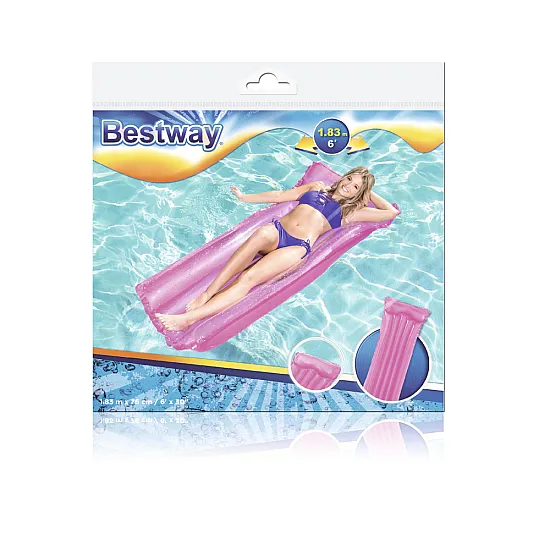 Piepūšama rozā matracis 183 x 76 cm Bestway 44013