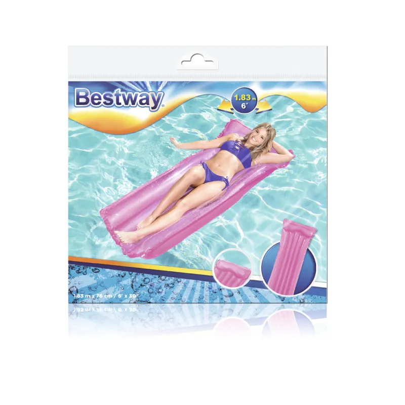 Piepūšama rozā matracis 183 x 76 cm Bestway 44013