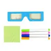 Magic 3D gaismas zilā plāksne un brilles Magnētiskie dēļi un magnēti