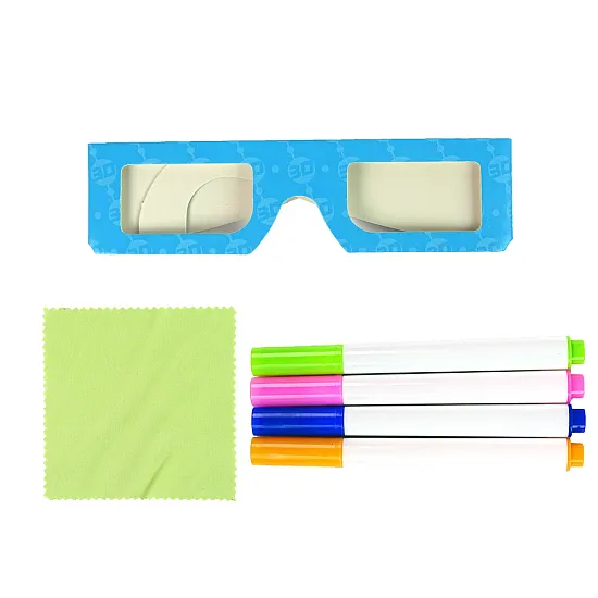 Magic 3D gaismas zilā plāksne un brilles Magnētiskie dēļi un magnēti
