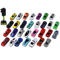 A set of aluminum springs in a box of 30 pieces for police sports cars