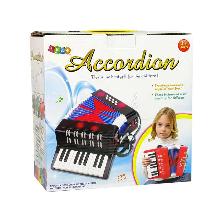 Sarkanais akordeons bērniem Mūzikas instrumentai