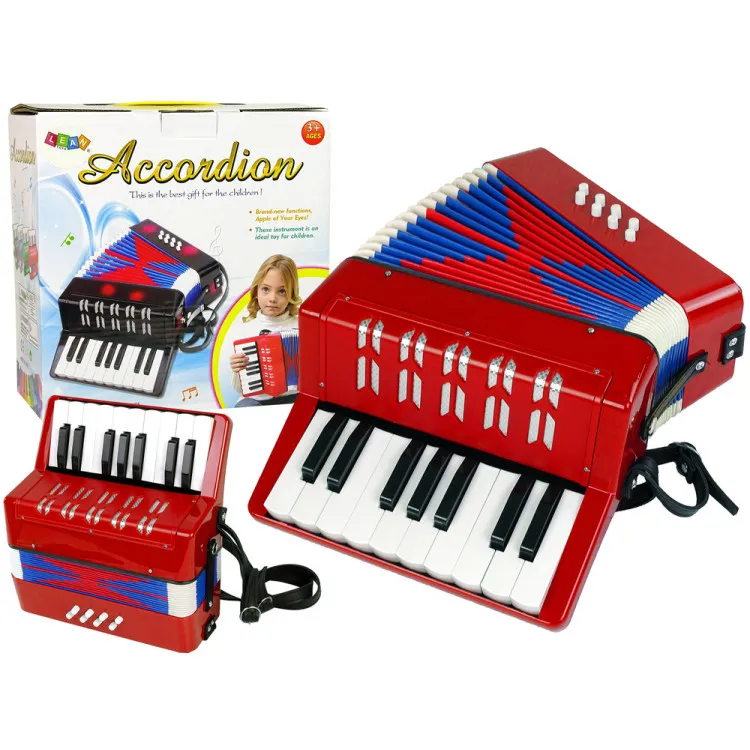 Sarkanais akordeons bērniem Mūzikas instrumentai
