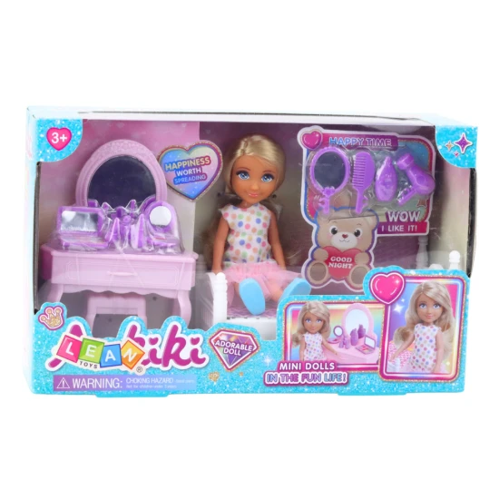 Lelles komplekts ar gultu un spoguli Leļļu un spēļu komplekti