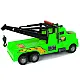 Auto Tow Truck Roadside Assistance 1:10 Green Rope Rotaļlietu automašīnas