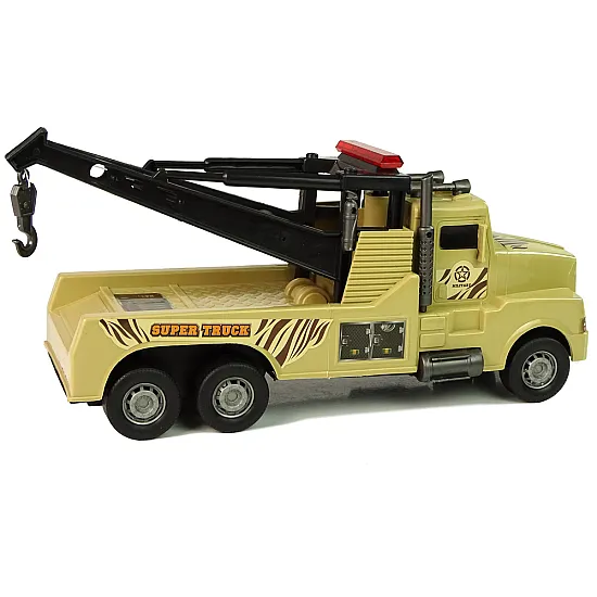 Auto Tow Truck Roadside Assistance 1:10 Rope Brown Rotaļlietu automašīnas